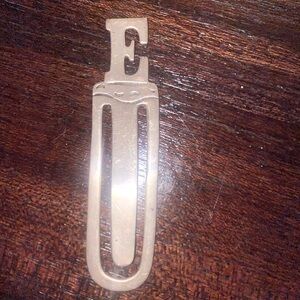 sterling silver monogram paper clip bookmark